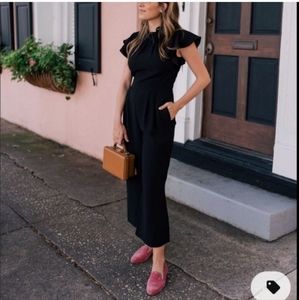 Gal Meets Glam Sybil Flutter Sleeve Jumpsuit EUC